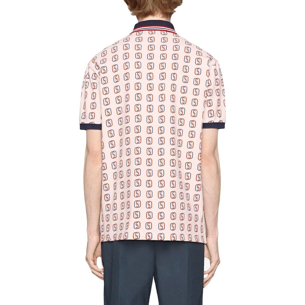 Gucci Polo Shirts Men's Red Polo Collar Moderate 575221-XJBAH-9744