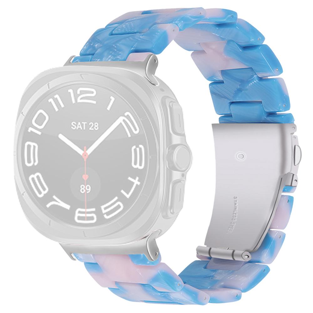 For Samsung Galaxy Watch Ultra 47mm Waterproof Resin Acrylic Watch Strap Buckle Design Wrist Band