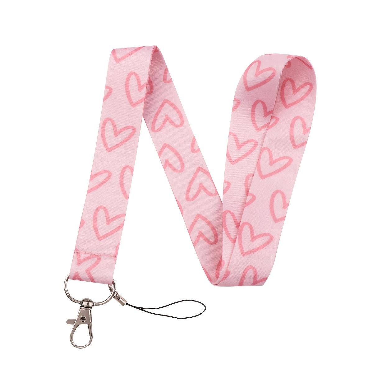 2D Lanyard в форме сердца, Lanyard для ключей, Lanyard для бейджа, Lanyard для телефона в спортзал, USB-lanyard, Lanyard для DIY, Ремень-lanyard Love