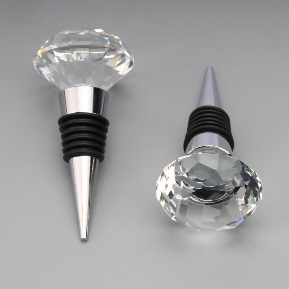 2PCS Reusable Crystal Wine Bottle Stopper Decorative Wine Bottle Cork Wine Bottle Sealer Party