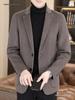 Men's Thick Wool Blend Double-Sided Jacket, Autumn/Winter Short Suit Style
