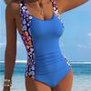 1011 Racing Swimsuit Women's European and American Skinny Printed One-piece Crew Neck Swimsuit Women's Swimsuit Skinny