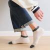 Men Spring and Summer New Products Simple Tie Color Cotton Breathable Boat Socks