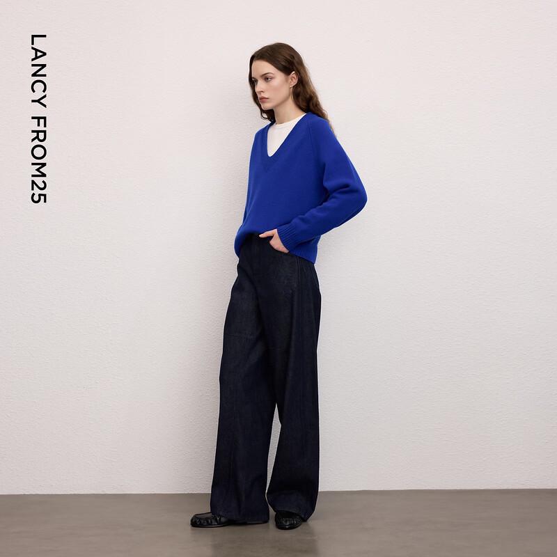 Langzi 2025 Minimalist Curved Leg Denim Jeans