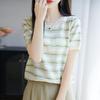 Women Knit T-shirt Summer Knitted Shirt Short Sleeve Tees O-neck Pullover Knit Tops Female