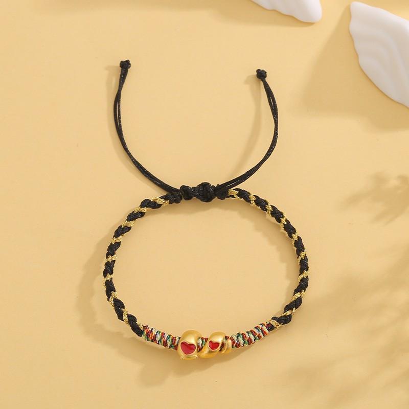 Chinesisches Tierkreiszeichen Rotes Schnur Sicherheitsverschluss Armband für Männer und Frauen - Handgeflochtenes Design