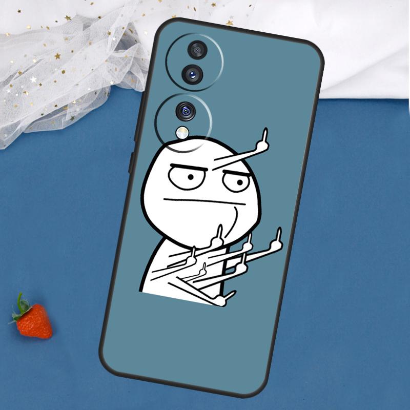 

Funny Middle Finger Memes Case For Honor Magic 8 7 5 6 Lite 400 200 Pro 50 70 90 X8c X8b X9a X9b X9c X9d Win RT Cover Honor 400