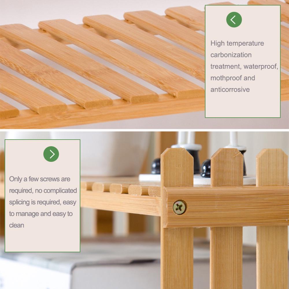 Wooden Household Garden Plant Flower Pot Storage Rack Tools Shelf Container Holder