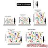 2D Flat Printing  JIT 2pcs   Curtains (Without Rod) Colorful Doodles Pattern Chic Curtains Durable 100% Polyester Fabric Curtains