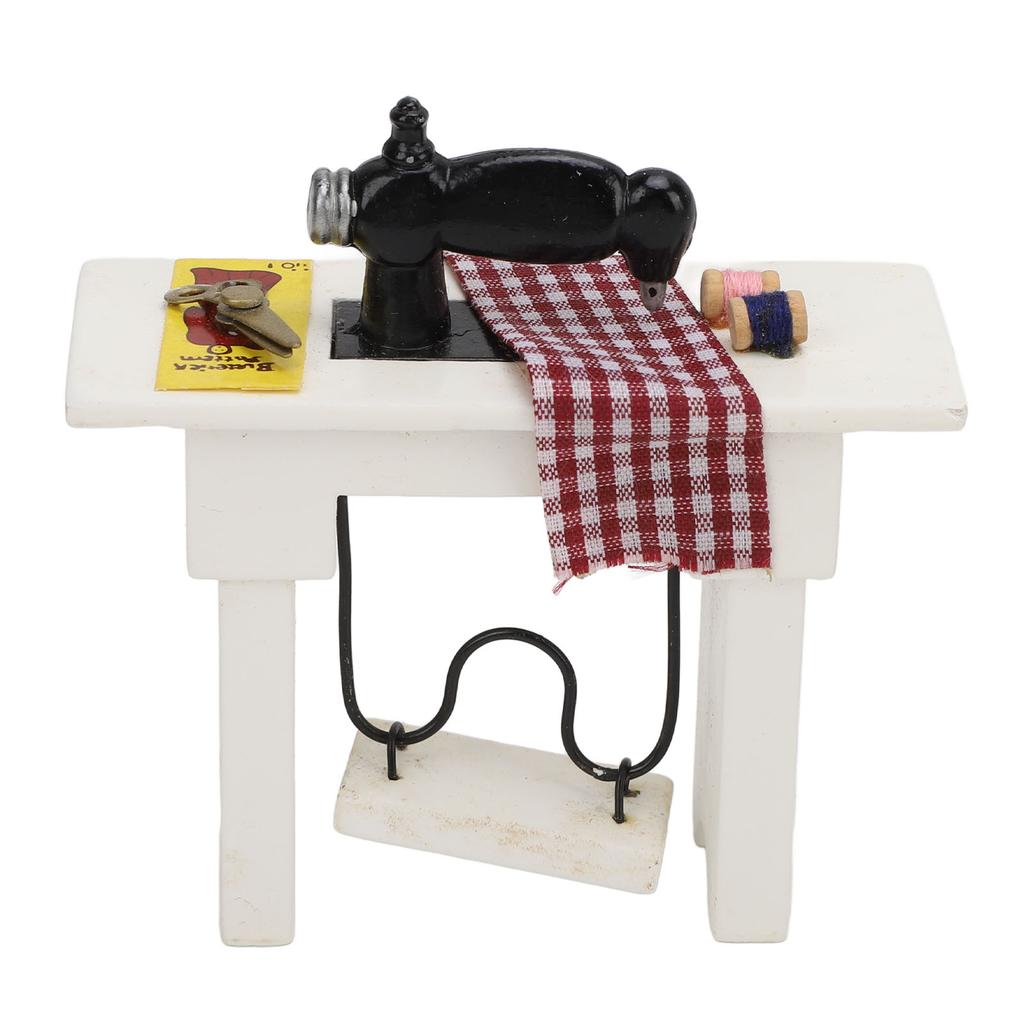 1:12 Dollhouse Miniature Sewing Machine Vintage Dollhouse Furniture Accessory Simulation Sewing Mach