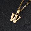 26-Letter Korean Style English Alphabet Pendant Necklace for Women and Besties