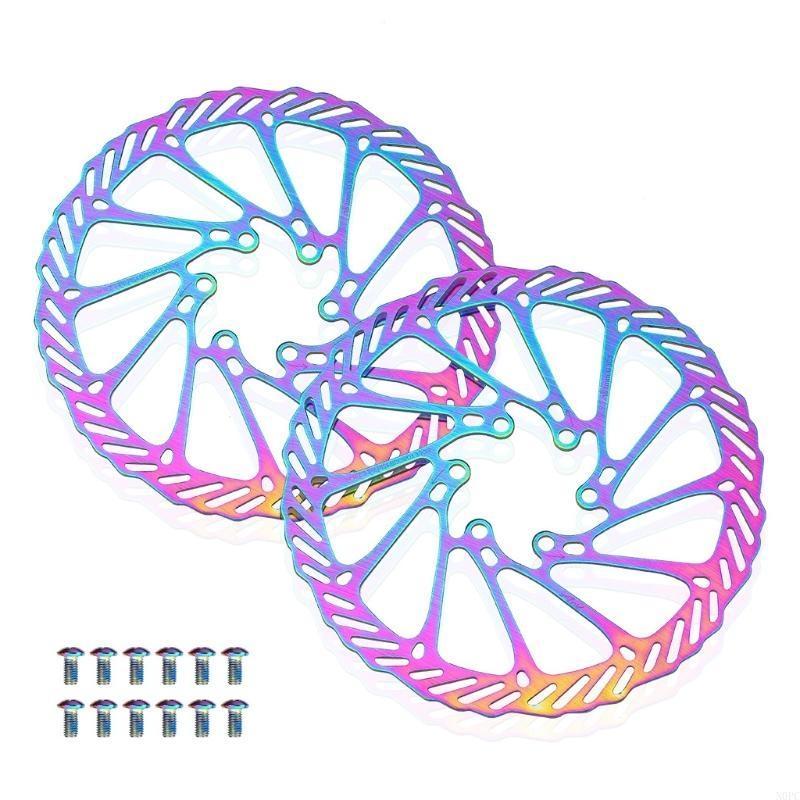 N0PC 2 szt. 160mm Tarcza Hamulcowa do Roweru 2 Kolory Opcjonalne dla Roweru Szosowego, MTB, BMX