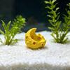 Moon Aquarium Hideout Cave Fish Tank Moon Ornament Multi-Hole Aquarium Hideout Tunnel for Small Fish And Shrimps