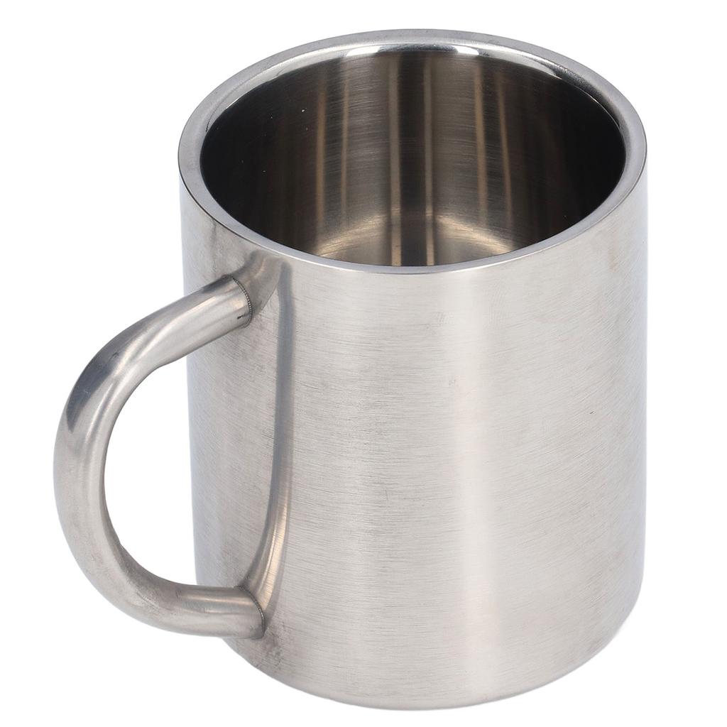 220ML Stainless Steel Mugs Easy to Clean Double Walled Coffee Mugs with Comfortable Handle for Office Student Children