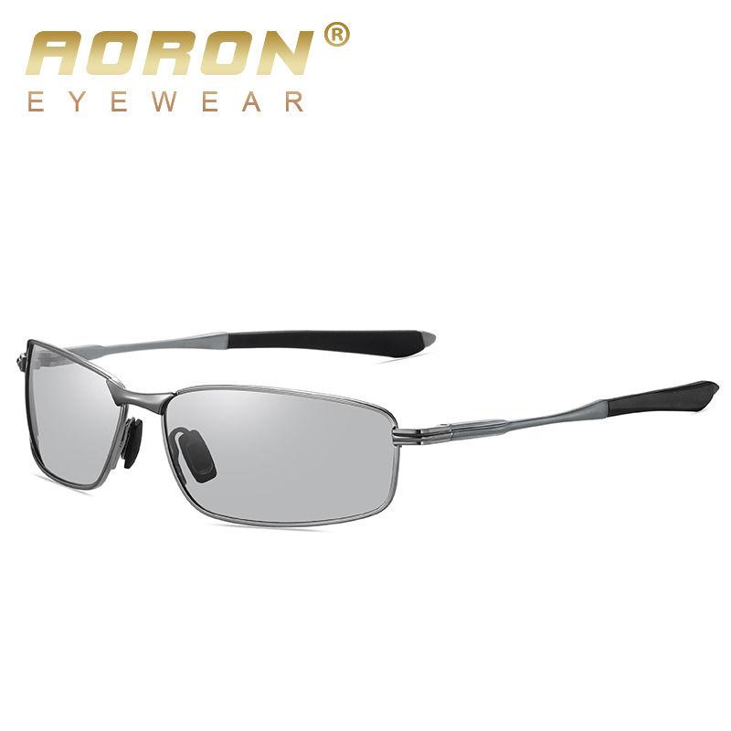 aoron Metal Frame Photochromic Polarized Sunglasses for Men Women Fashion Sports Driving Fishing Glasses UV400