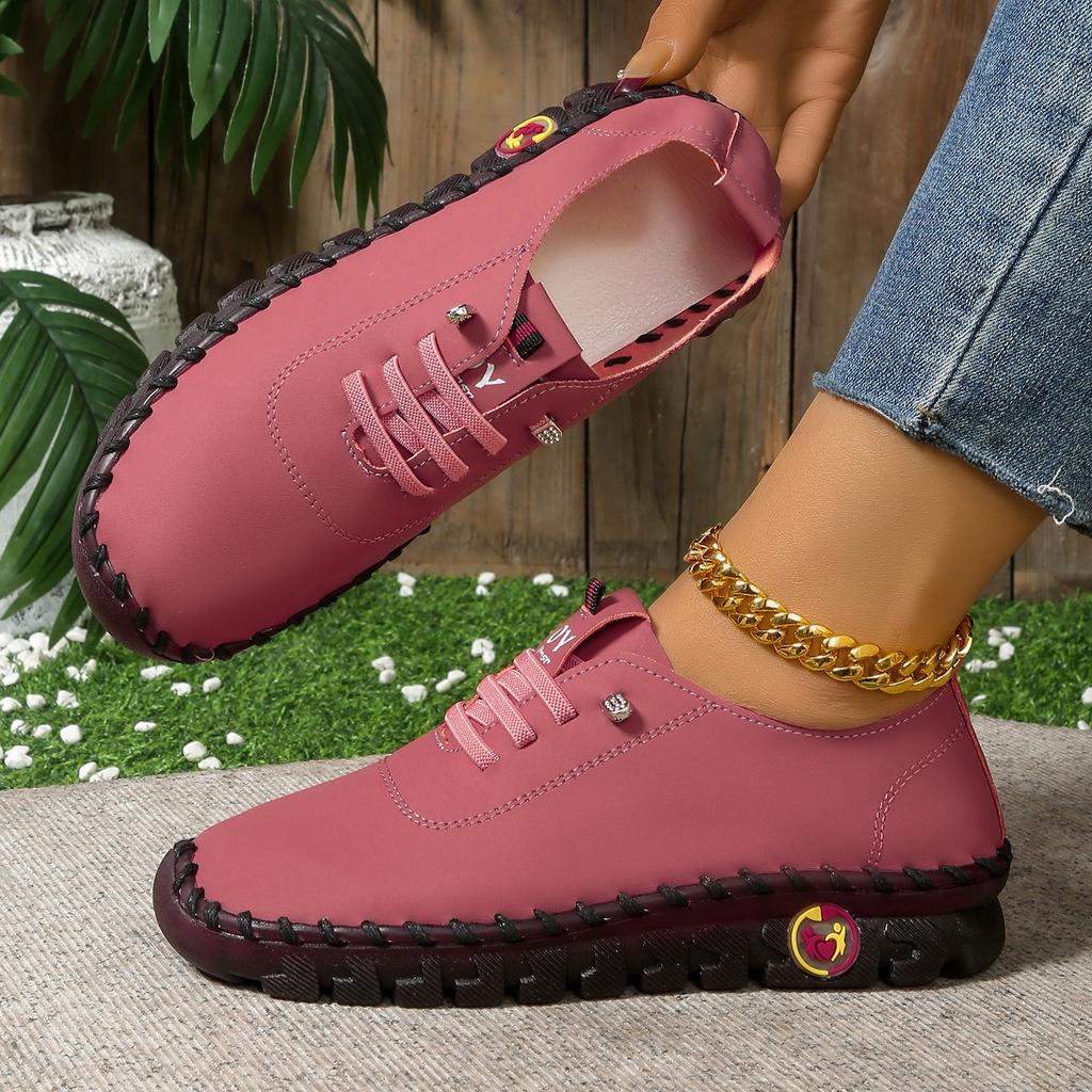 Women's Shoes, Casual Shoes, Flat Shoes, Single Shoes, Breathable Shoes, Lightweight, Round-toed, Running Shoes
