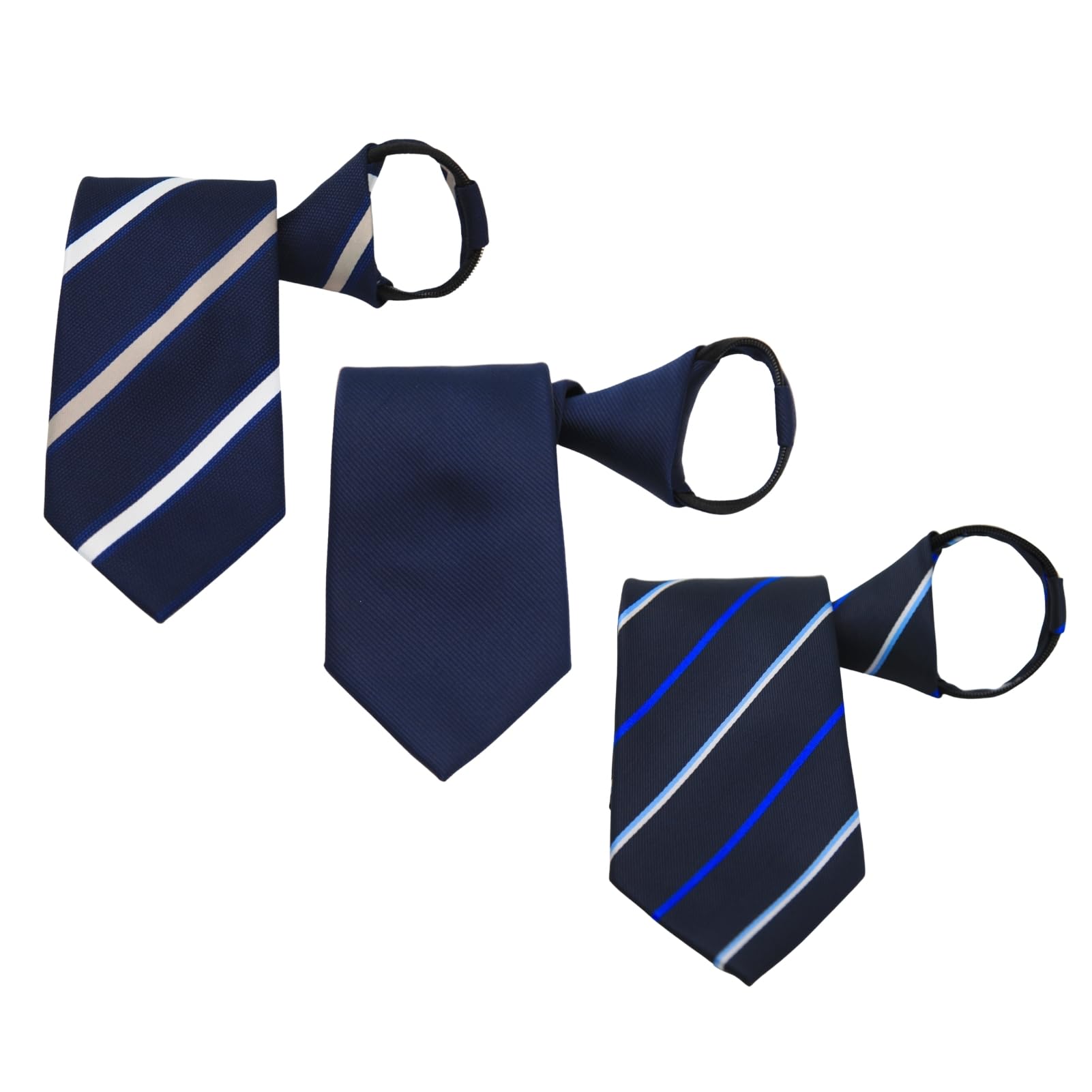 

[Marino Avenue] Washable One-Touch Tie, 10-Second Attachment, 3-Piece Set, Zipper Type, Suitable for Business and Formal Occasions, Laundry Net