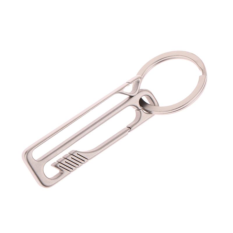 Titanový Klíčenka Vlastní Nápis Lehký Titanový EDC Nástroj Muži Pás Klíčenka Závěsná Spona Držáky na Klíče od Auta