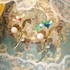 Bo Xin Yun High-End Ginkgo Leaf Enamel Brooch with Zirconia and Pearl Accents