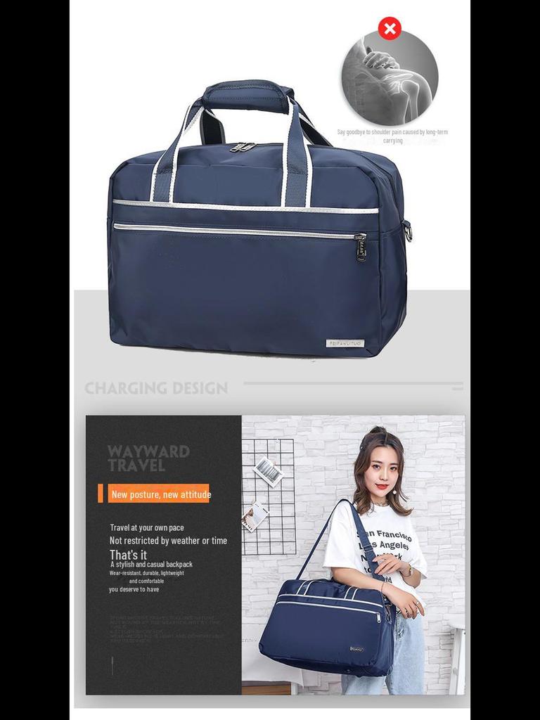 Portable Travel Shoulder Bag & Short-Distance Trolley Luggage