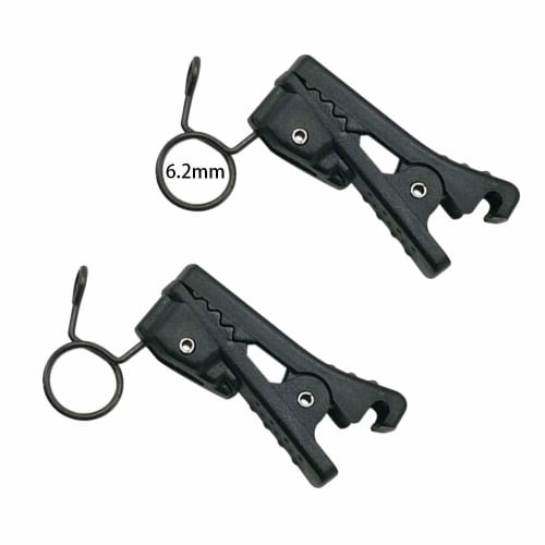 NiceAI Mikrofonklemme, Verstellbarer Schlaufeninnendurchmesser von 6,2 mm bis 7,5 mm, Vielseitig, Kompatibel mit Sony UWP Serie Mikrofonhalter, Schwarz, Set o