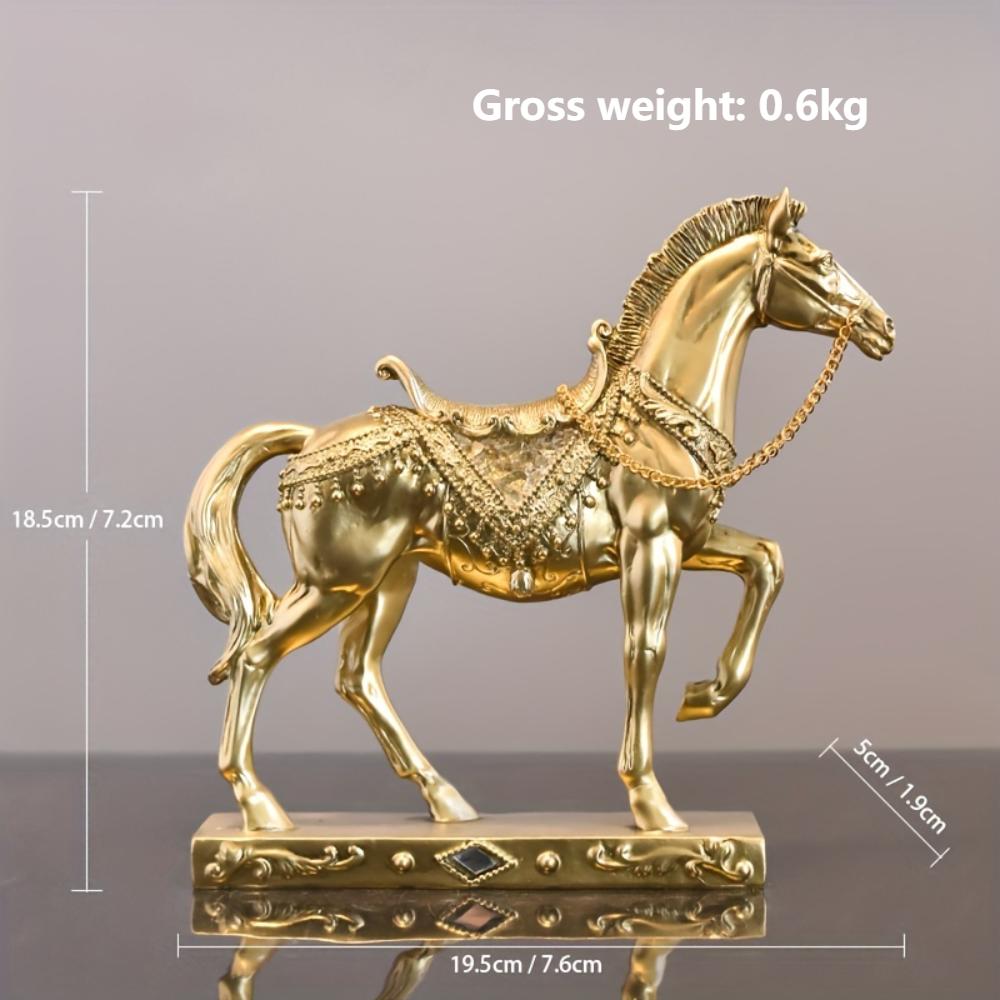 Statua Ornamento Cavallo in Resina Moderna Creativa, Scultura Animale Simulazione, Decorazione per la Casa per Soggiorno Ufficio, Regalo per Laurea Vacanze per Amici