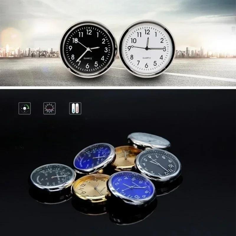 Mini Car Dashboard Clock Luminous Digital Watch Universal Stick-on Quartz Clock Auto Interior Ornament Car Accessories