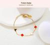 Schmetterling Herz Kleeblatt Titanstahl Armband - Modischer Leichter Luxus Schmuck