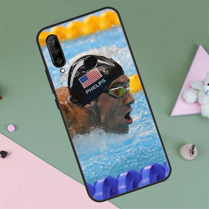 Michael Phelps Swimming For Huawei P20 P40 Lite P60 P30 Pro Nova 5T 9 10 SE 12s 12i 11i Y90 Y70 Y60 Y61 Y72 Y91 Case