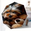 Dog,Teddy Bear Automatic Folding Umbrella  8 Ribs Lightweight Design, Durable Iron Frame, Compact and Portable, Ideal Birthday or Christmas