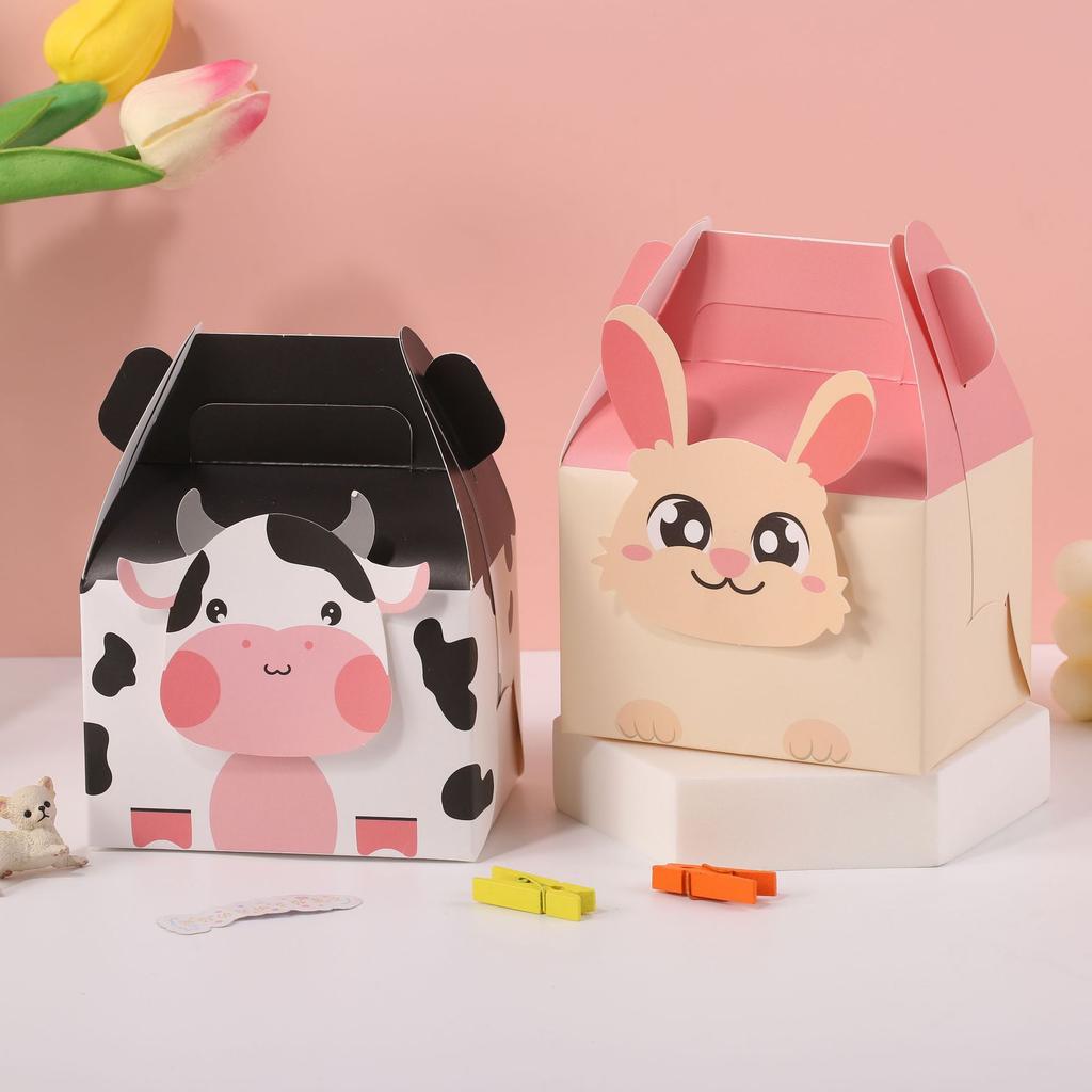 10 Pack Animal Shaped Gift Boxes, Multicolor, 11.5x8.5x15cm, Party Favor Gift Bags