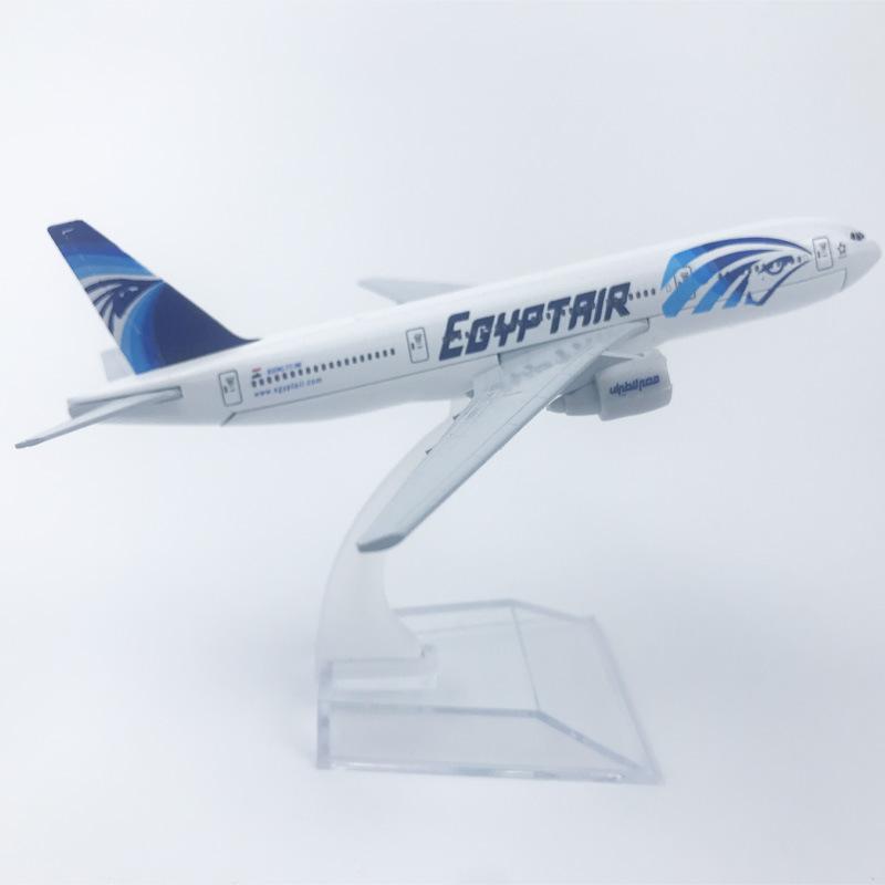 

16CM Alloy Aircraft Model Egypt Air 777 Collectible With Landing Gear Children s Toy Gift