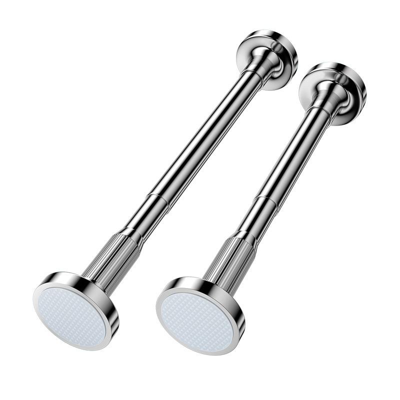 Multifunctional Extendable Rod Adjustable Stainless Steel Curtain Telescopic Pole Household Hanging Rod Bathroom Product 50-80cm
