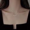 Smiling Curved Tube Necklace: Elegant Women's Stylish Design for Versatile Clavicle Chain