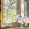 Rainbow Window Privacy Film Waterproof Static Cling Non-Adhesive Flower Pattern Sticker for Home Glass Windows Bedroom Living Room Decor