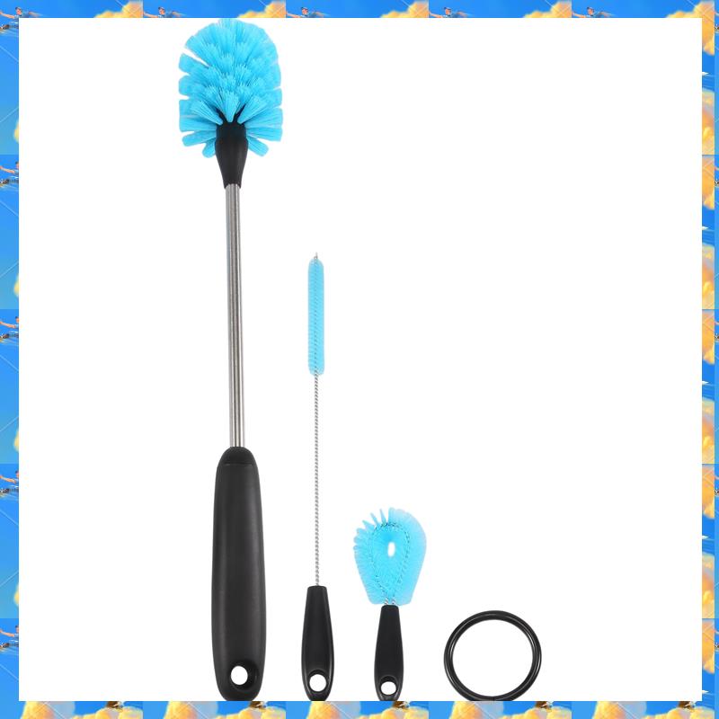 FTS Stainless Steel Water Bottle Cleaning Brush Set,Long Handle Bottle Cleaner Set, Built For Narrow Neck Bottles