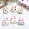 Adorable Blush Bunny Brooch - Cartoon Rabbit Doll Accessory for Clothing & Socks
