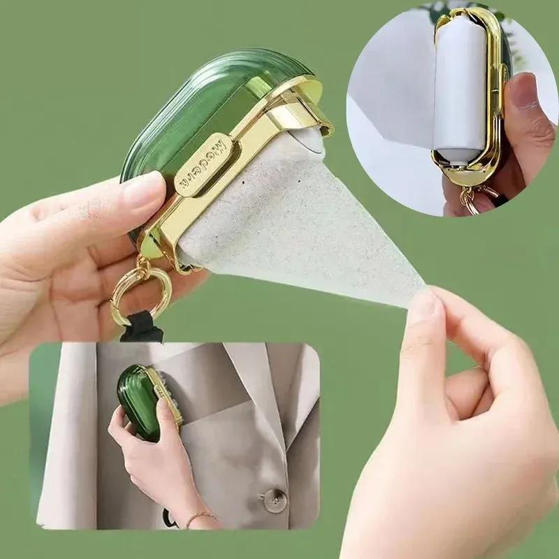 Mini Portable Lint Applicator Roller with Lid Tearable Paper for Clothes Pet Hair Removal Travel Efficient Cleaner Affordable El