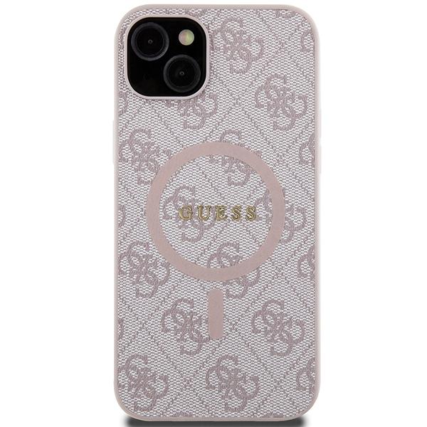 Guess Guhmp15Mg4Gfrp Iphone 15 Plus / 14 Plus 6.7 Różowy/Pink Hardcase 4G Collection Leather Metal Logo Magsafe
