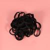 Black Towel Ring 50pcs High Elasticity Seamless Rubber Headdress Hair Ring