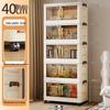 No-Install Multi-Layer Storage Cabinet for Baby & Kids - Folding Plastic Wardrobe & Snack Shelf