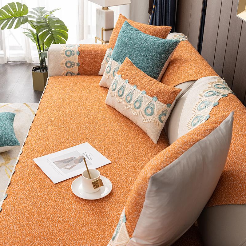 Chenille Sofa Cover for Living Room Non-slip Sofas Towel Couch Covers L Shaped Corner Sofa Mat Seat Pad Modern Home