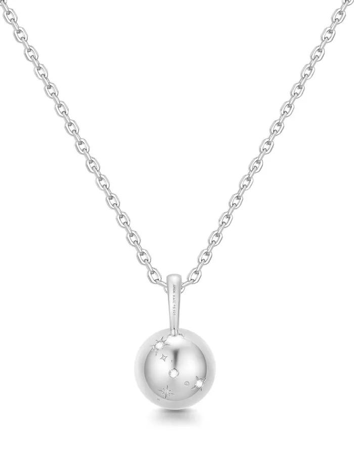 Silver Mother-of-Pearl Pendant 925 Silver Necklace N068-04H-MP.