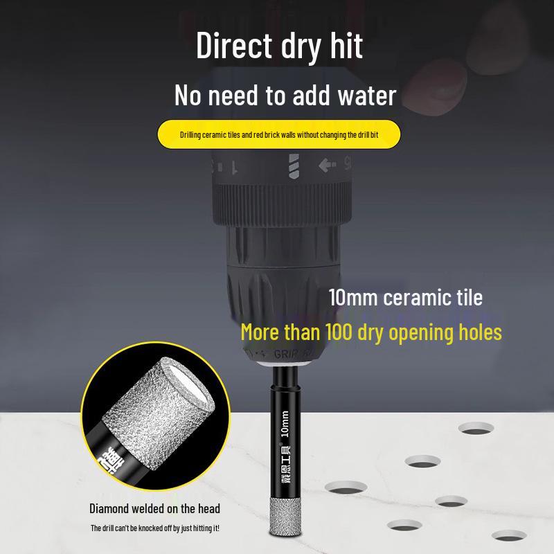6mm Hex Shank Dry Drill Bit for Glass, Slate, and Marble