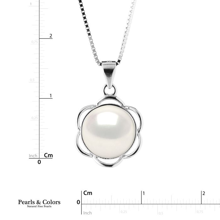 Collier - PEARLS & COLORS - Prestige - Perle d'eau douce 9-10 mm - Blanc - Argent 925