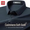 Hodo Herren Herbst/Winter Kaschmir Seidenmischung Polo Langarm T-Shirt
