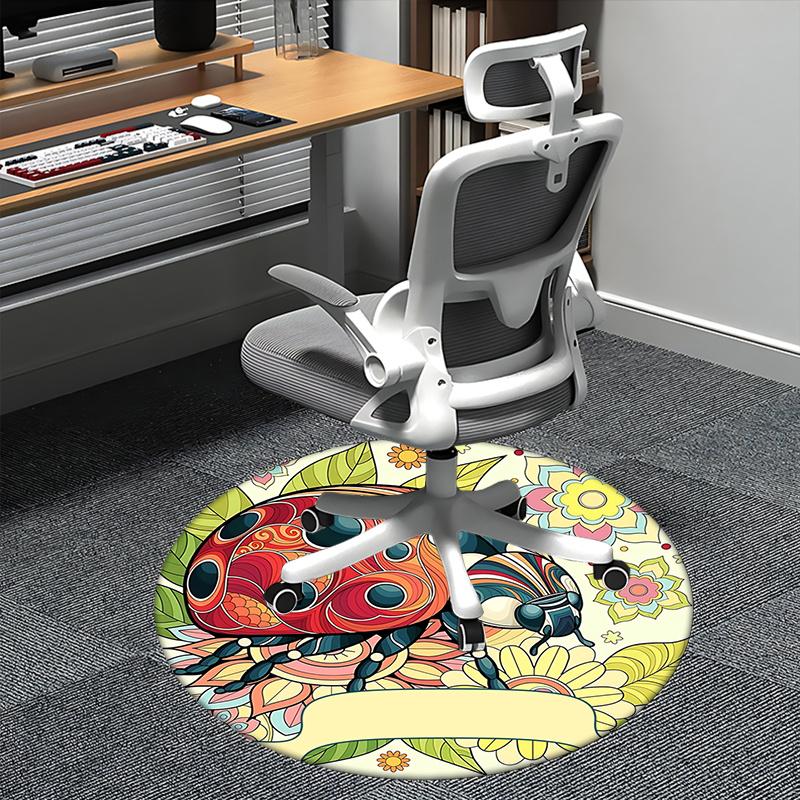 Colorful Ladybug Office Carpet Chair Mats, Home Decor, Sofa Rug, Office Carpet Gift for All Rooms1118169a