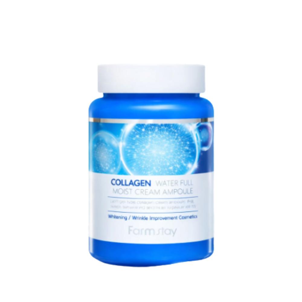 Farmstay Collagen Water Full Moist Cream Ampoule 250ml, Creamy Hydration Barrier, K-Beauty