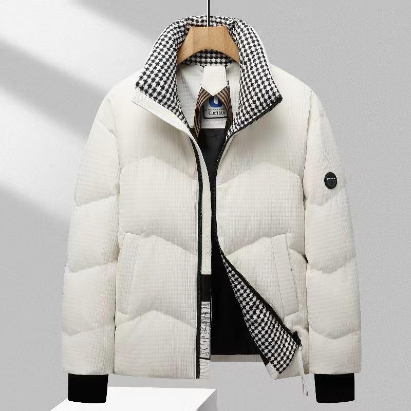 

Осенне-зимняя короткая куртка с воротником-стойкой, плотностью 90%, белая утиная пуховая, для среднего и молодого возраста, теплая повседневная одежда для хлеба 195 белый