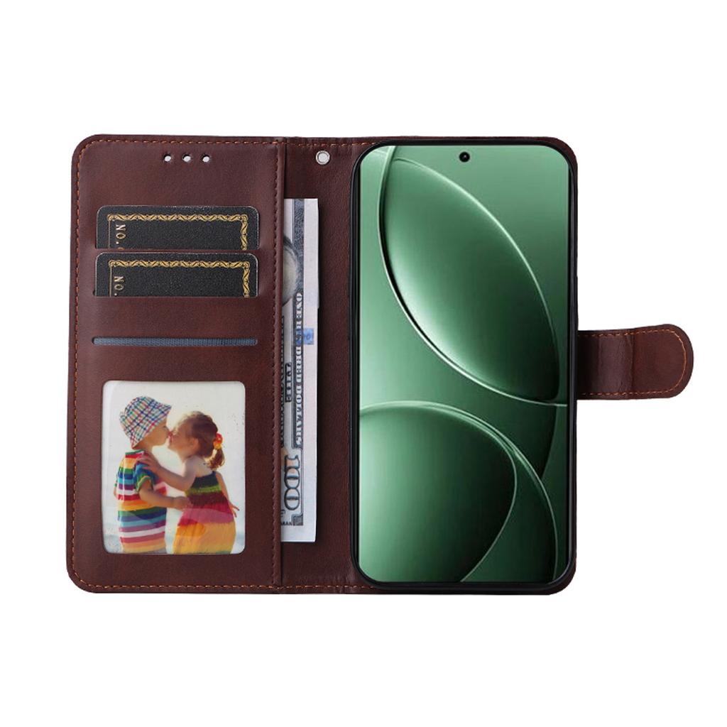 For Xiaomi Poco F7 Pro 5G/Redmi K80 5G PU Leather Wallet Case Phone Stand Cover with Tempered Glass